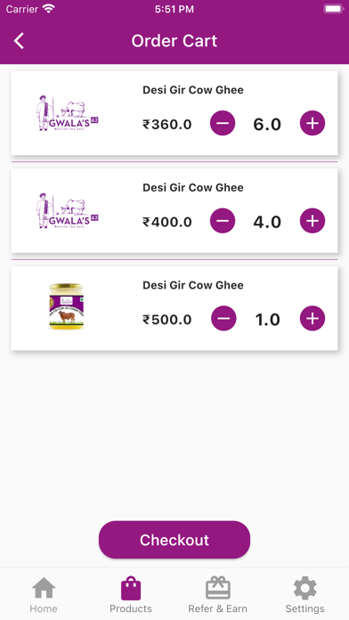 Gwala's A2 Milk App Screenshot