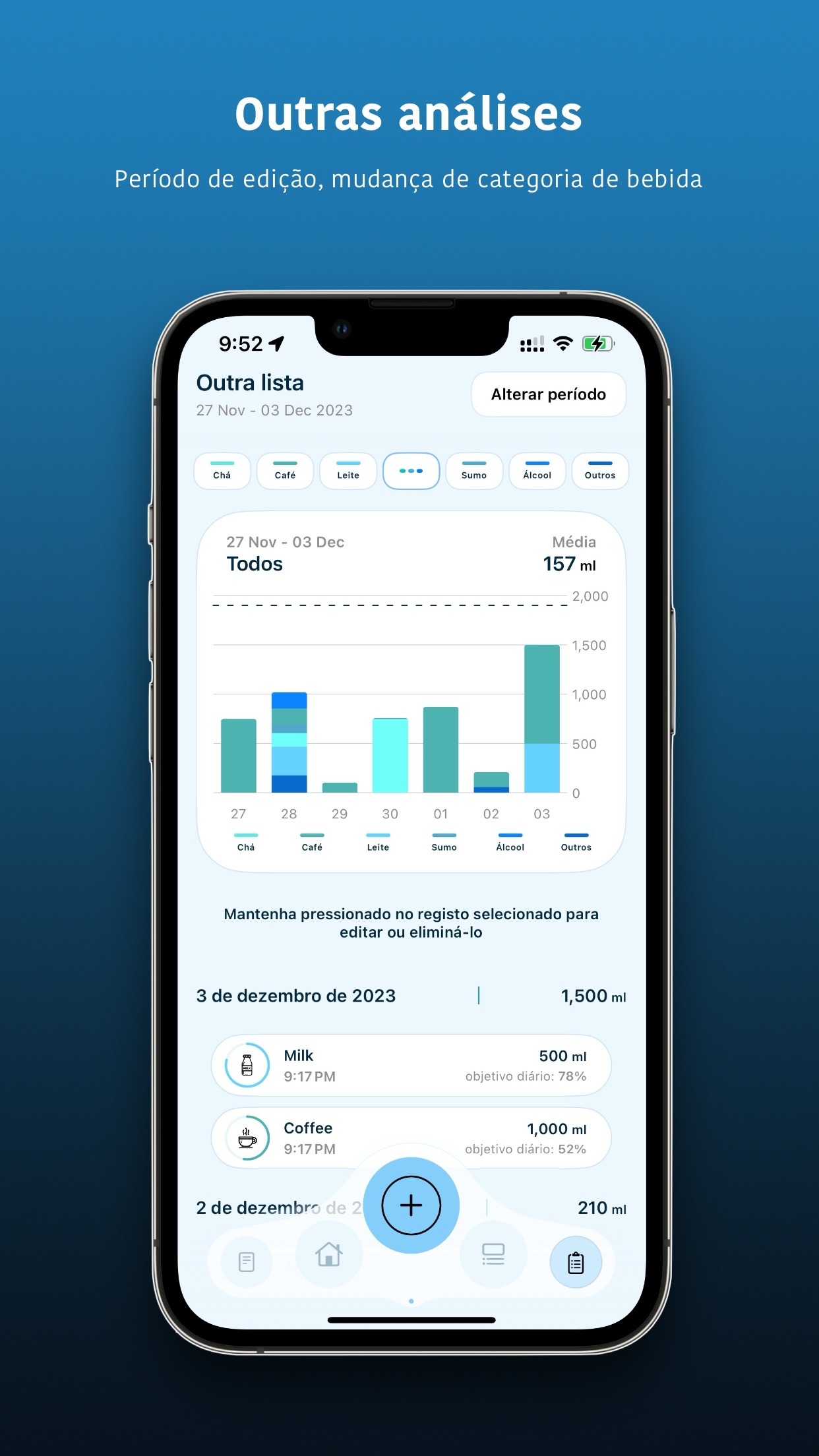 Screenshot do app Water - Tracker/Reminder