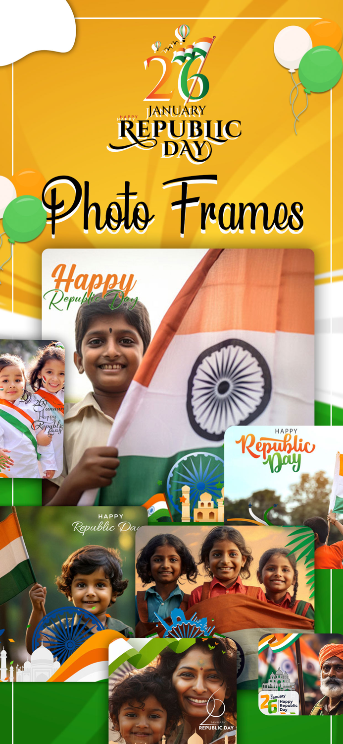 Republic Day Photo Frames card