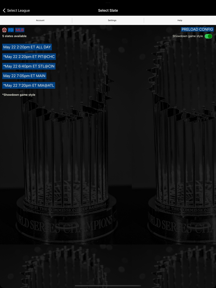 DFS Bulk Lineup Generator