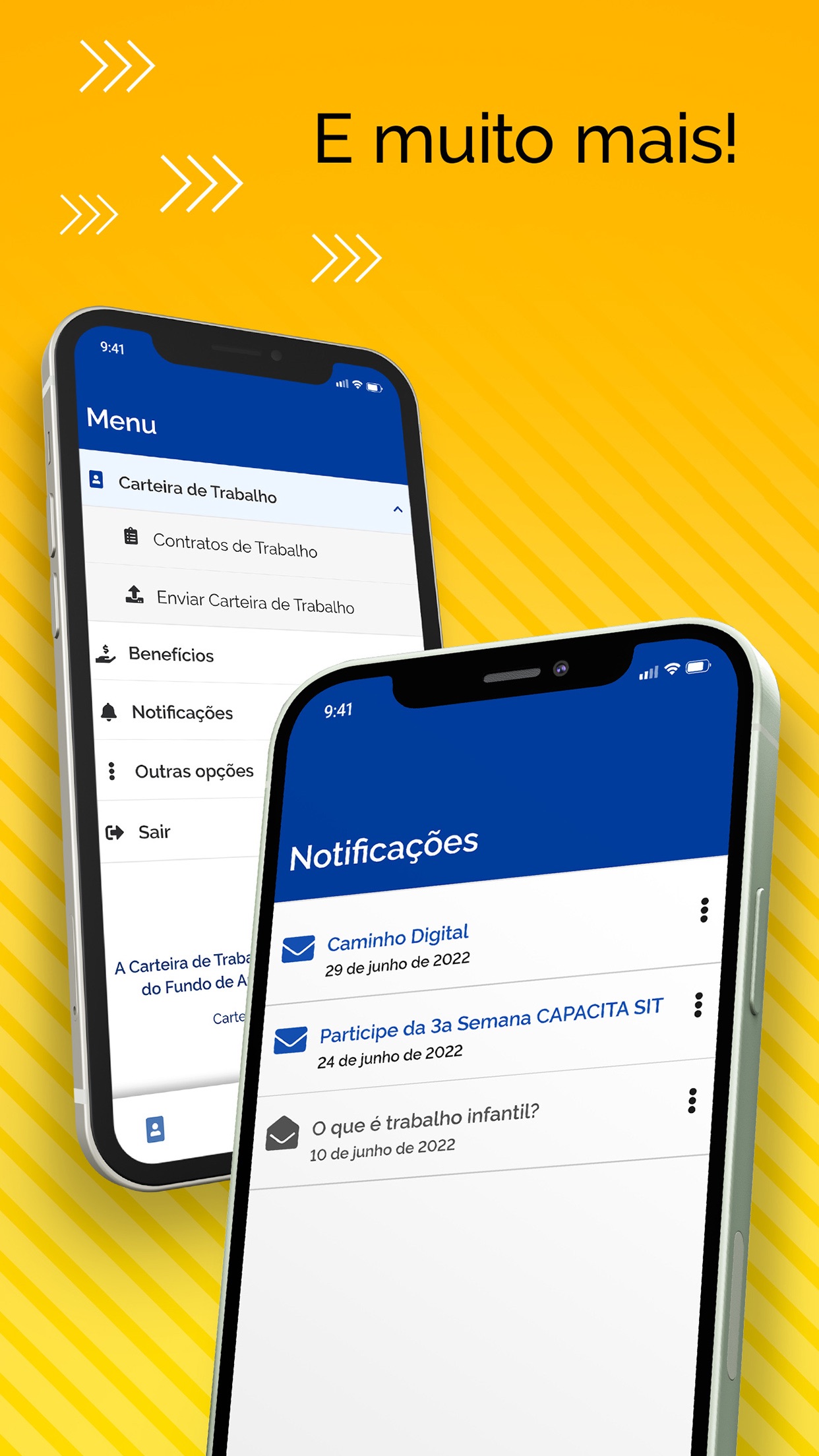 Screenshot do app Carteira de Trabalho Digital