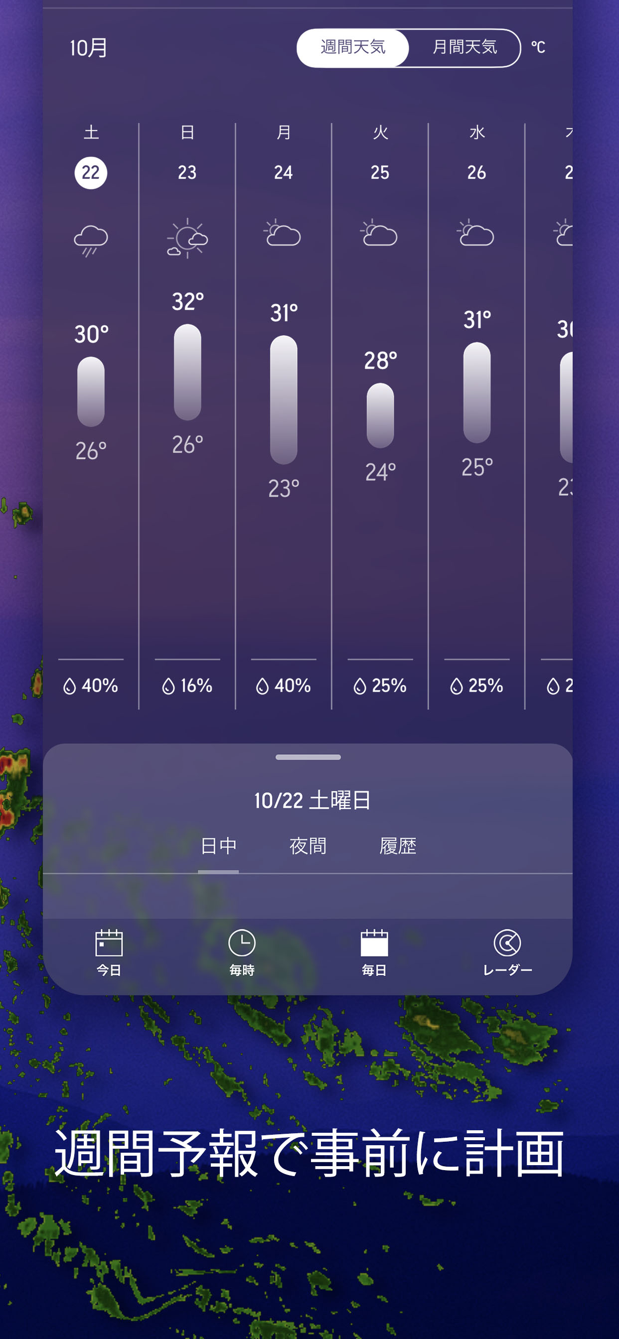 AccuWeather: 天気レーダーを使った詳しいニュース
