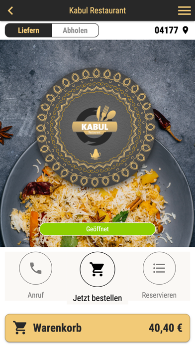 Kabul Restaurant Screenshot