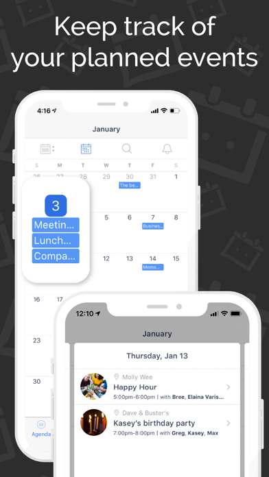 Screenshot #3 pour Genda: Calendar and Chat App