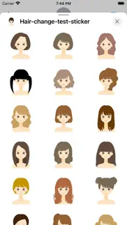 various hairstyle stickers iphone screenshot 2