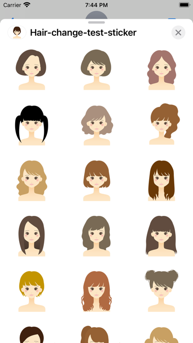 Various hairstyle stickers Screenshot