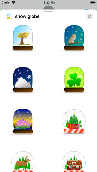 snow globes stickers Screenshot