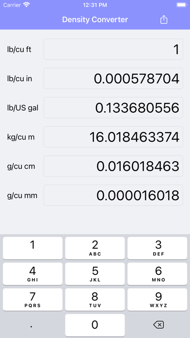 Screenshot #1 pour Density Converter