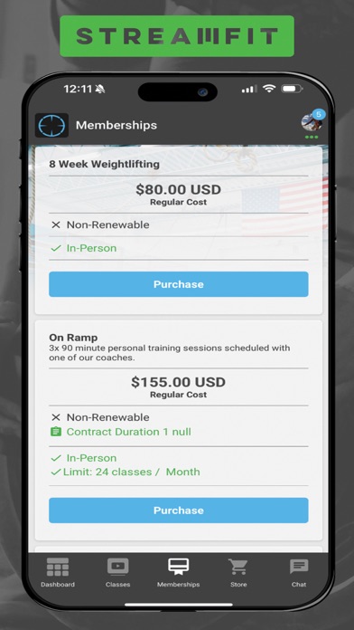 StreamFit Member Screenshot