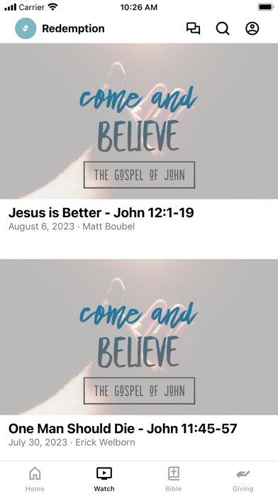 Redemption Bible Church Screenshot