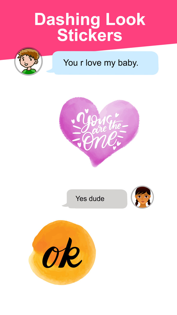 Watercolor - Text Stickers