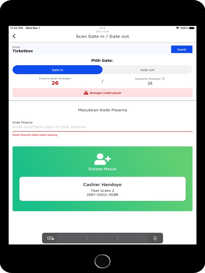 Ticket Scanner by Goers