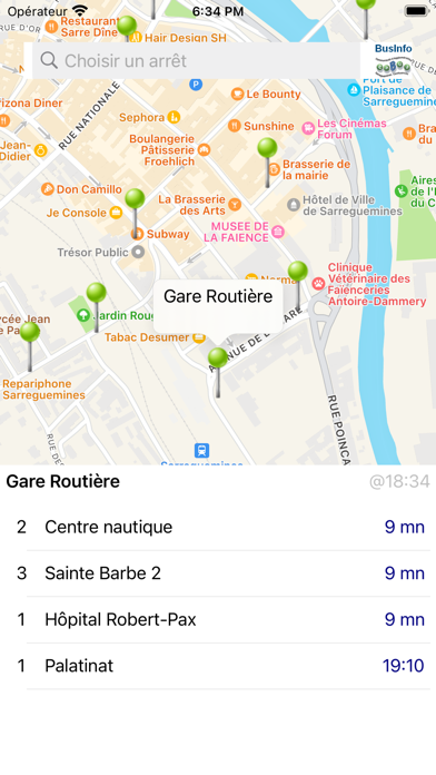 Screenshot #3 pour BusInfo Mobile Sarreguemines