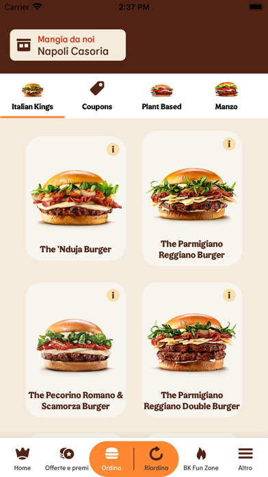 Burger King Italia Screenshot