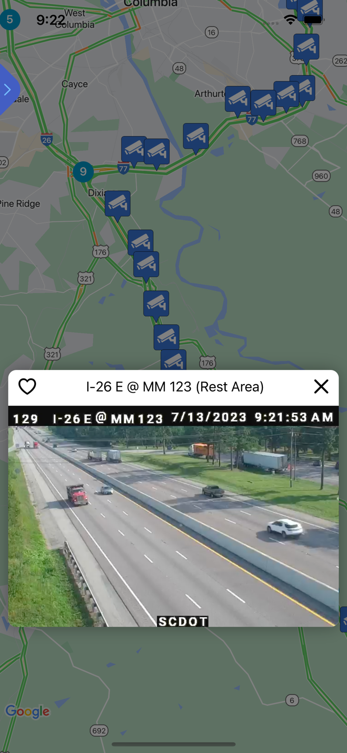 Live Traffic - South Carolina