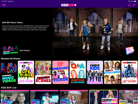KIDZ BOP+ iPad screenshot 3 - Entertainment app