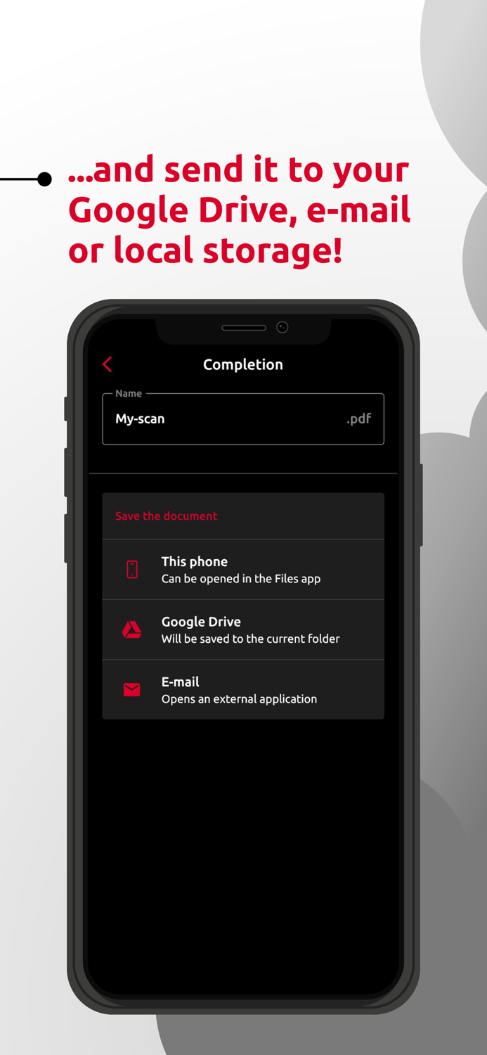 Camera scan to Google Drive