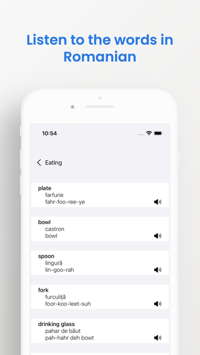Romanian Phrasebook Screenshot