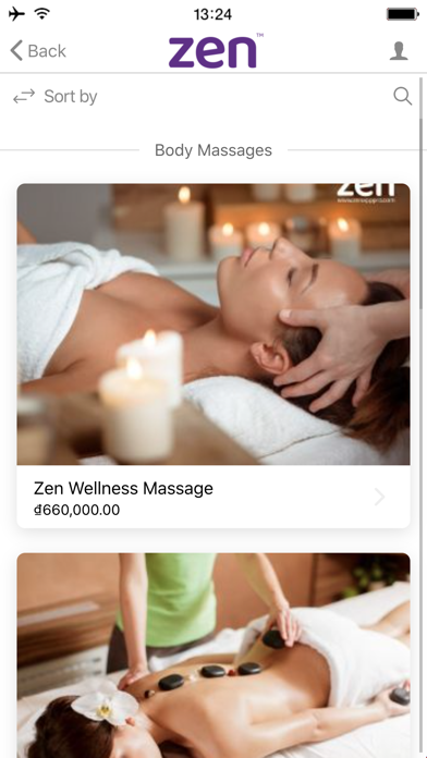 Zen Wellness Massage App Screenshot
