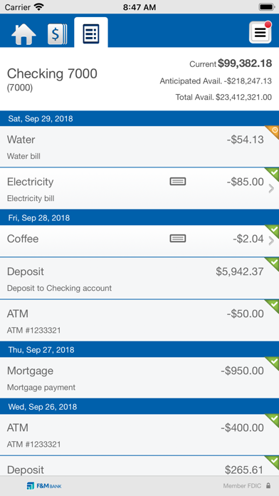 F&M Bank Business (OH, IN, MI) Screenshot