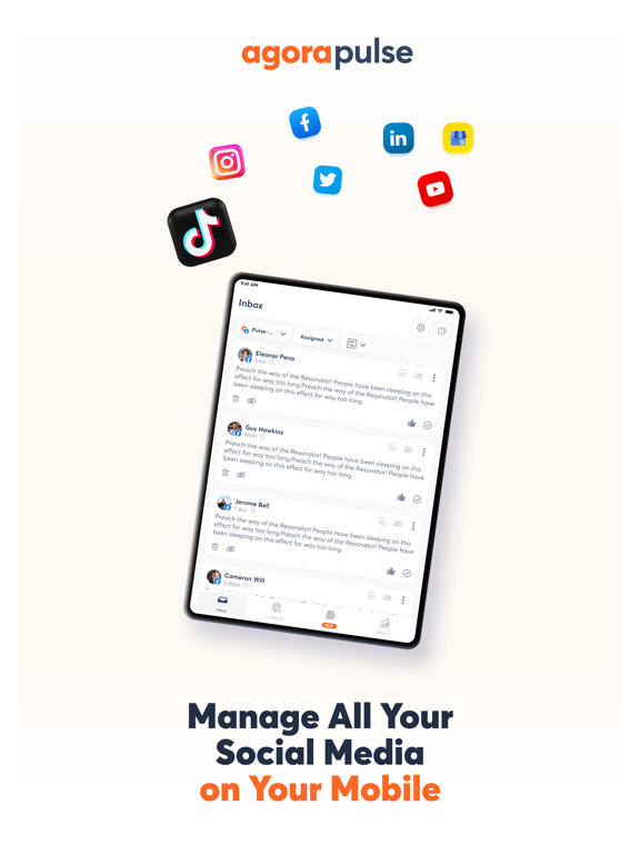 Agorapulse Companion App iPad screenshot 1 - Social Networking app