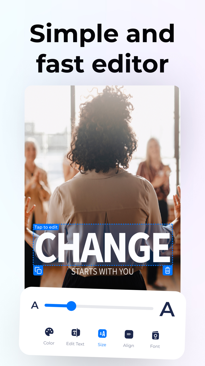 Text on Photos. Poster Maker