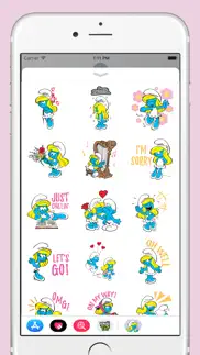 smurfette messaging stickers iphone screenshot 3