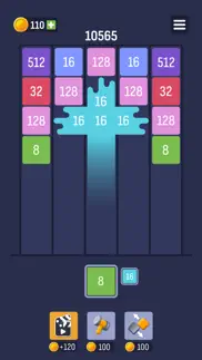 x2 puzzle: number merge 2048 iphone screenshot 2