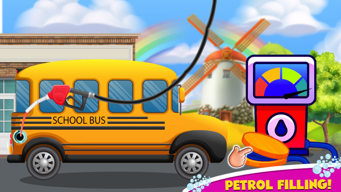 School Bus Auto Workshop Game