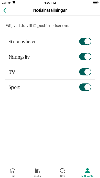 NVP Nyhetsapp Screenshot