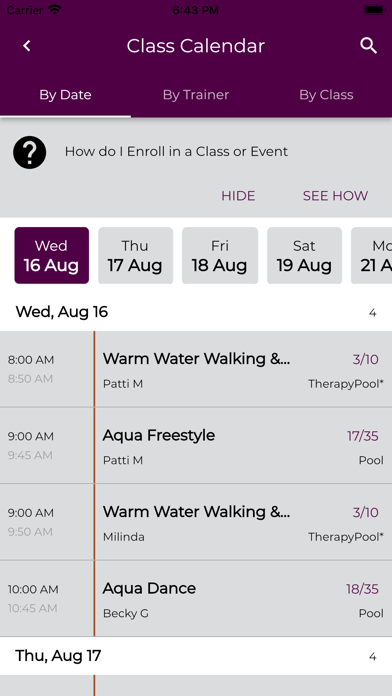 Hockessin Athletic Club App Screenshot