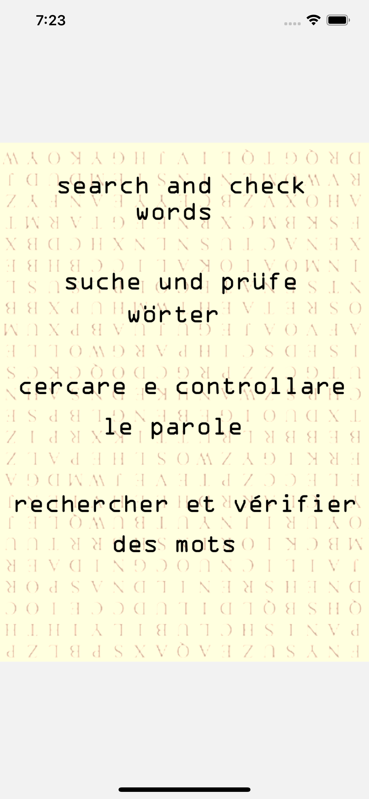 Find and check words