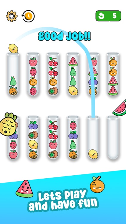 Watermelon Sort Fruits Puzzle screenshot-6