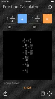 fraction calculator - math iphone screenshot 1