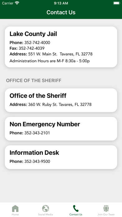 Lake County Sheriff's Office Screenshot