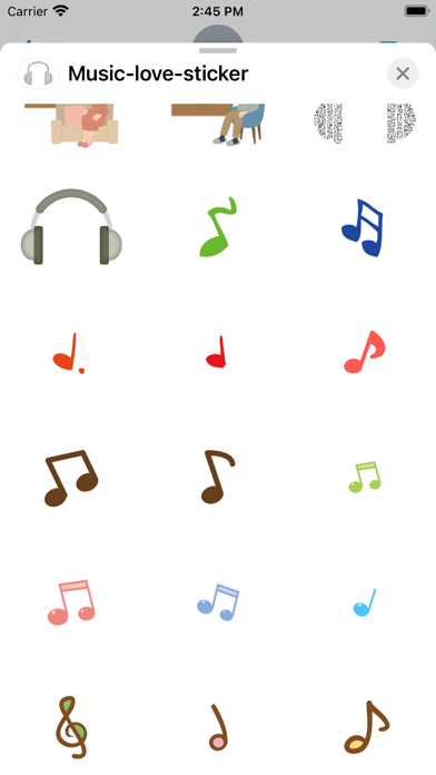 Screenshot #3 pour Sticker musique amour