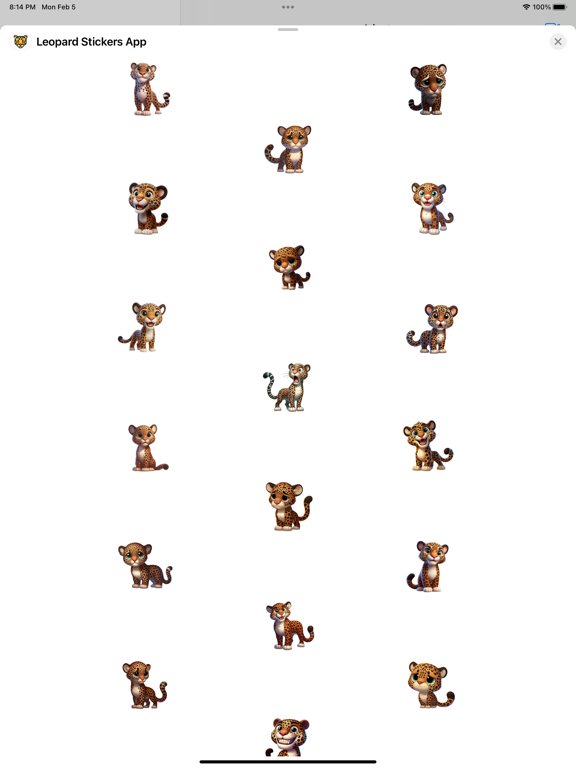 Screenshot #4 pour Leopard Stickers App