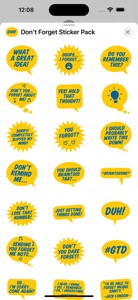Don't Forget Sticker Pack screenshot #3 for iPhone