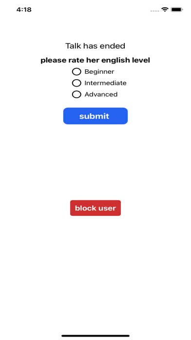 English speaking partner Screenshot
