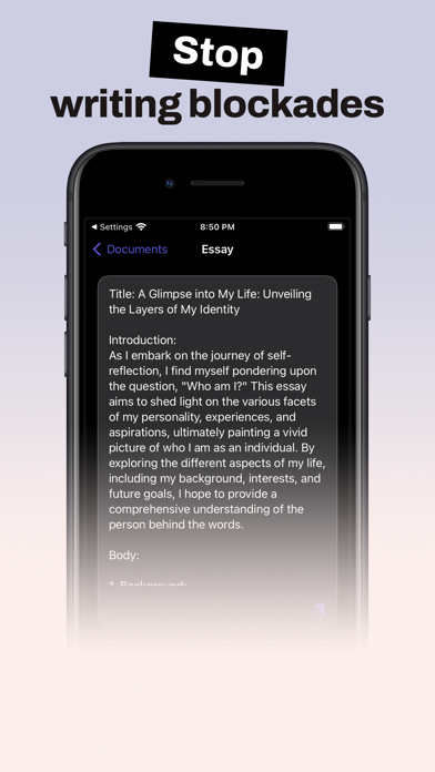 AI Writing Assistant Screenshot