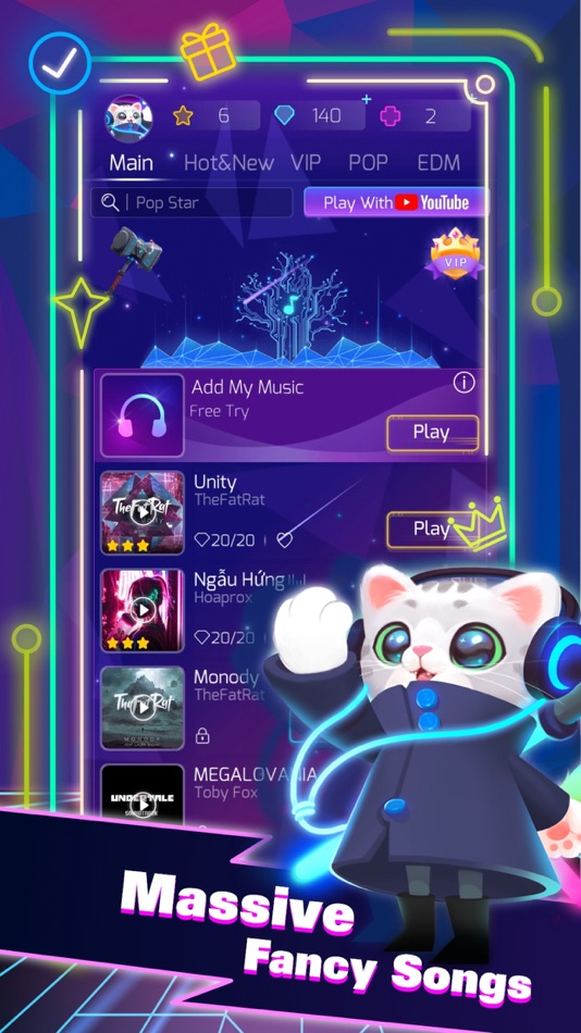 #2. Sonic Cat-Slash the Beats (iOS) 由: Badsnowball Limited