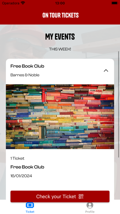 On Tour Tickets Screenshot