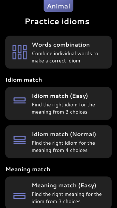 English Animal Idioms Screenshot