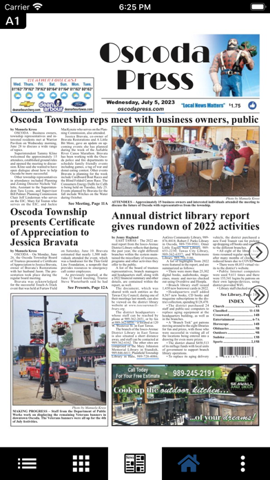 Oscoda Press eEdition Screenshot