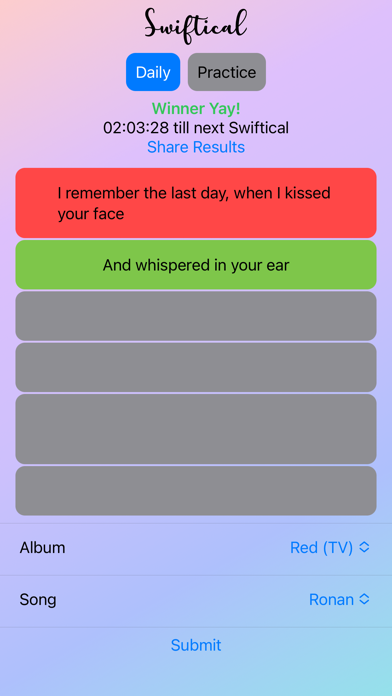 Screenshot 1 of Swiftical App