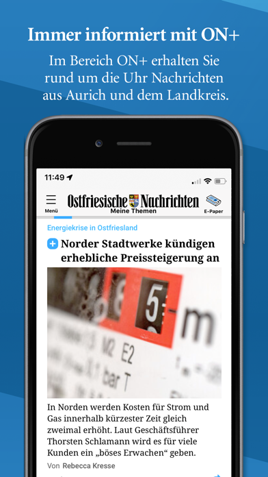Ostfriesische Nachrichten Screenshot