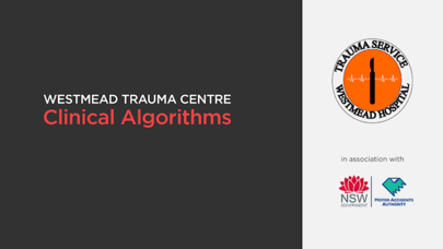 Westmead Trauma Algorithm Screenshot