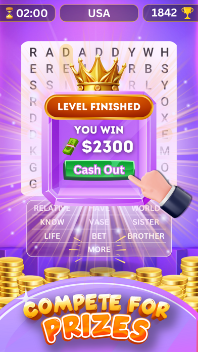 Word Search Real Cash Skillz Screenshot