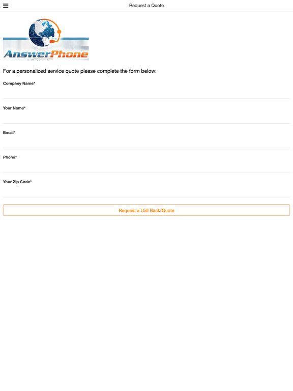 Answer Phone iPad screenshot 3 - Business app