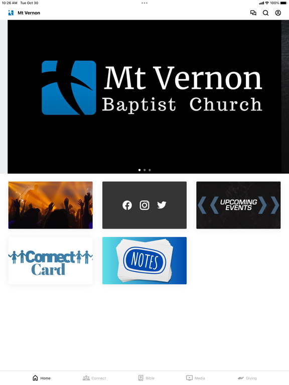 Mt. Vernon Baptist Jasper iPad screenshot 1 - Education app